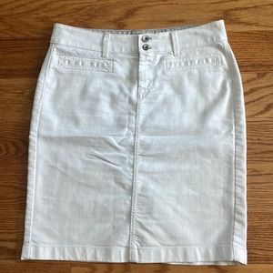 Banana Republic White Denim Skirt
